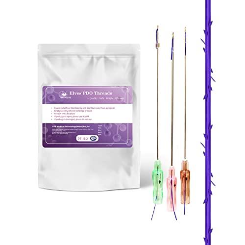 elves Elves 4D COG PDO Threads for Face Whole Body Lift B19G-100 / PDO Cog Threads Bidirectional Blunt-Type for Face Lift/10pcs