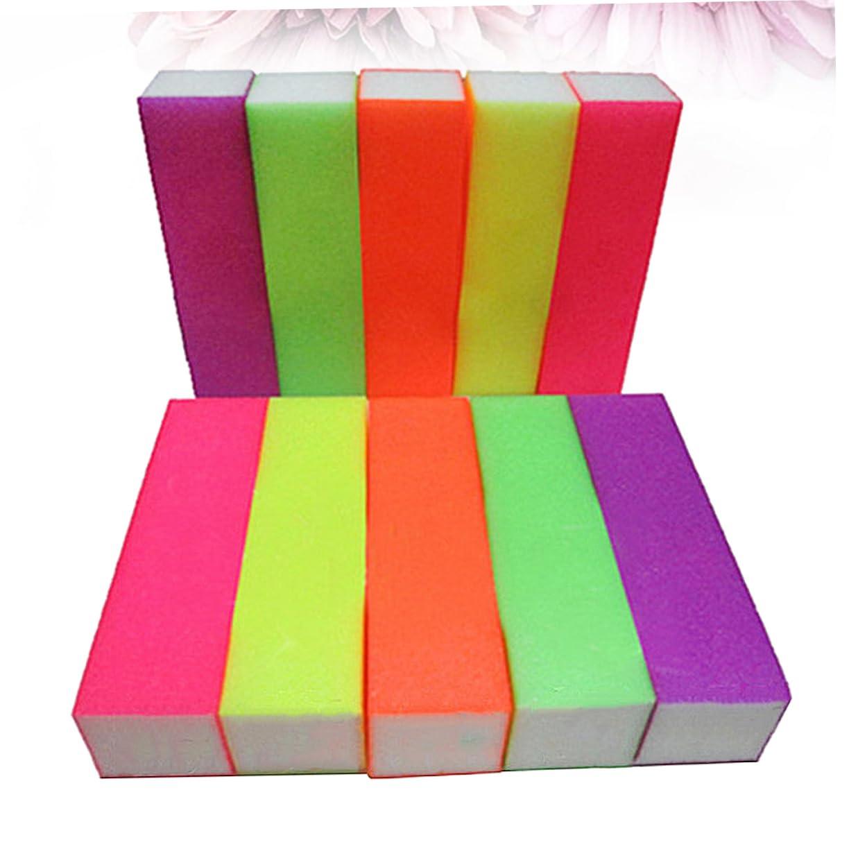 Beatifufu Beatifufu Professional Manicure Kit 10Pcs Sponge Nail Buffers Files Nail Sanding Blocks for Nail Shine Buffers Random Color