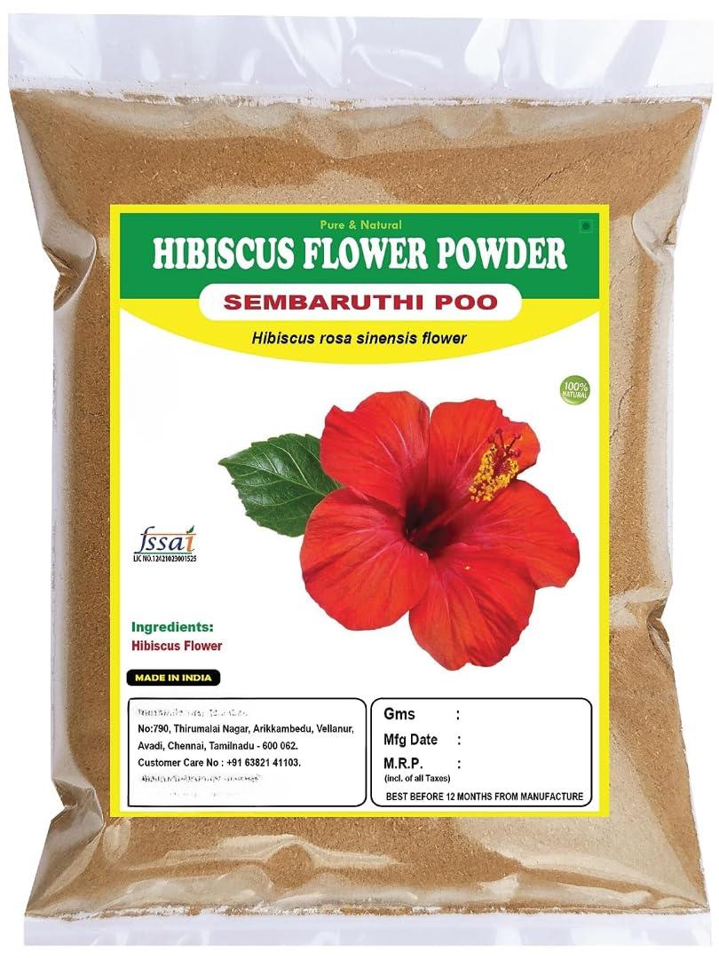 india Generic Hibiscus Flower Powder | Sembaruthi Poo Powder | Hibiscus rosasinensis Flower -100g