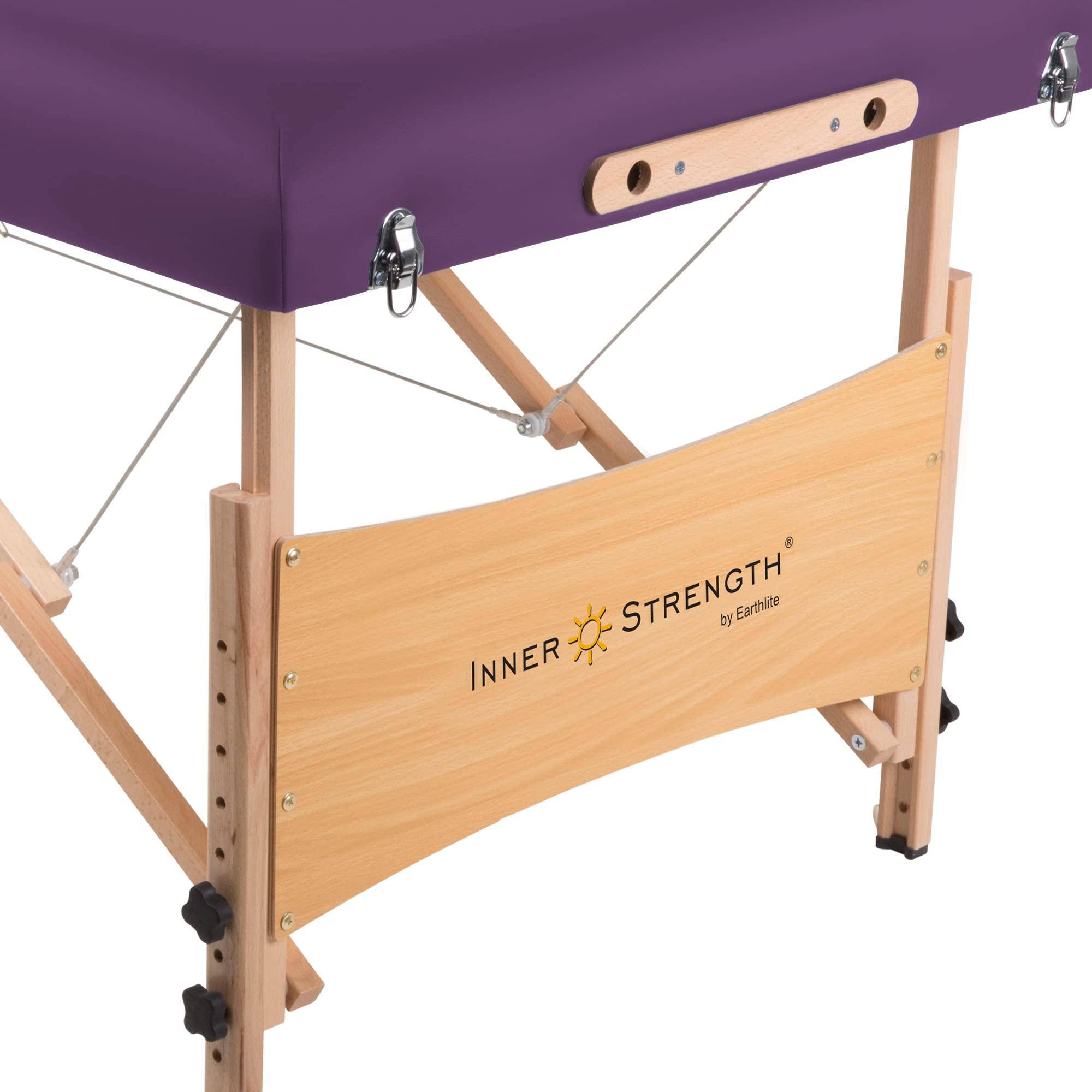 Inner Strength Inner Strength Portable Massage Table Package Element Incl. Deluxe Adjustable Face Cradle, Face Pillow & Carrying Case, Purple