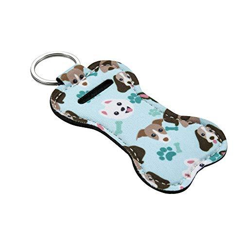 Beautyflier Beautyflier Neoprene Chapstick Lipstick Keychain Holder (Dog Pattern)