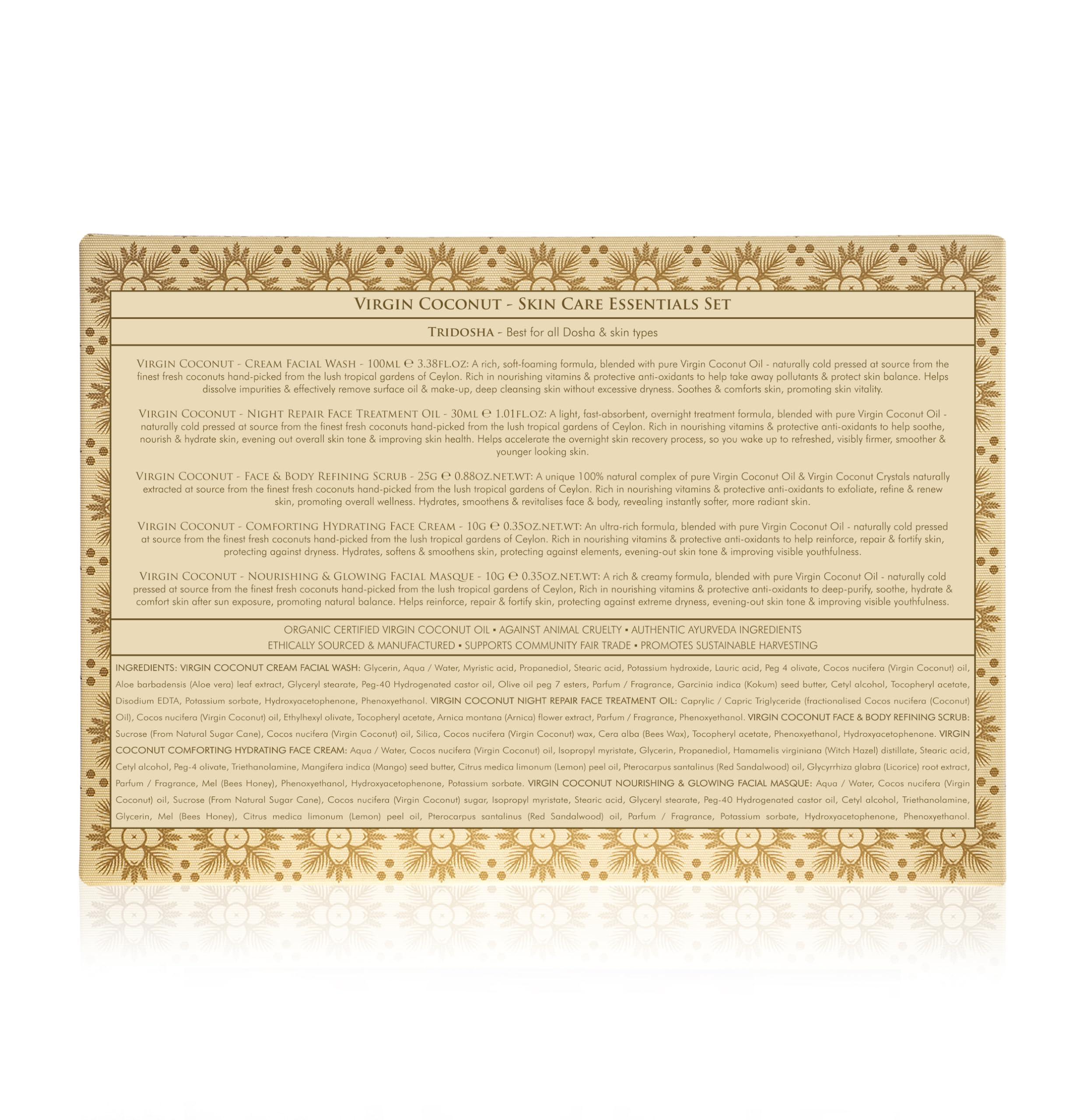 SPA CEYLON Spa Ceylon Virgin Coconut Skin Care Essentials Set | 100% virgin coconut | Face care | Gift set | all types skin | Seasonal Gifting