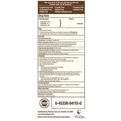 Panama Jack Panama Jack Continuous Spray Sunscreen, SPF 15, 5.5 Ounce