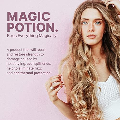 SIMPLY SMOOTH SIMPLY SMOOTH Xtend Keratin Reparative Magic Potion Original Leave In Conditioner Detangler & Heat Protection Styling Spray Repair & Reduce Breakage Color Safe & Sodium Chloride Free 16 Oz.