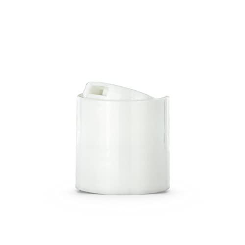 EcoJeannie EcoJeannie Wholesale 24/410 White Disc Top Caps Press Cap Dispensing Closure w/ 24mm Neck Diameter for Refillable Bottles - BPA-free, Recyclable (9000)