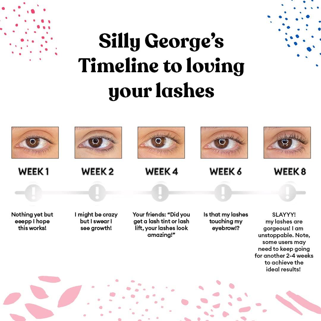Silly George Silly George Eyelash Growth Serum for Thicker, Fuller, Longer & Bold Eyebrows, Premium Serum, Lashes & Brows Enhancer, (3ml, 0.1 Fl. oz)