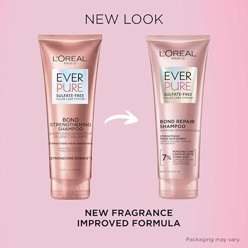L'Oréal Paris L\'Oreal Paris Bonding Shampoo for Color Treated Hair, Strengthens and Repairs Weak Hair Bonds, Sulfate Free & Vegan Hair Care, EverPure, 6.8 Fl Oz