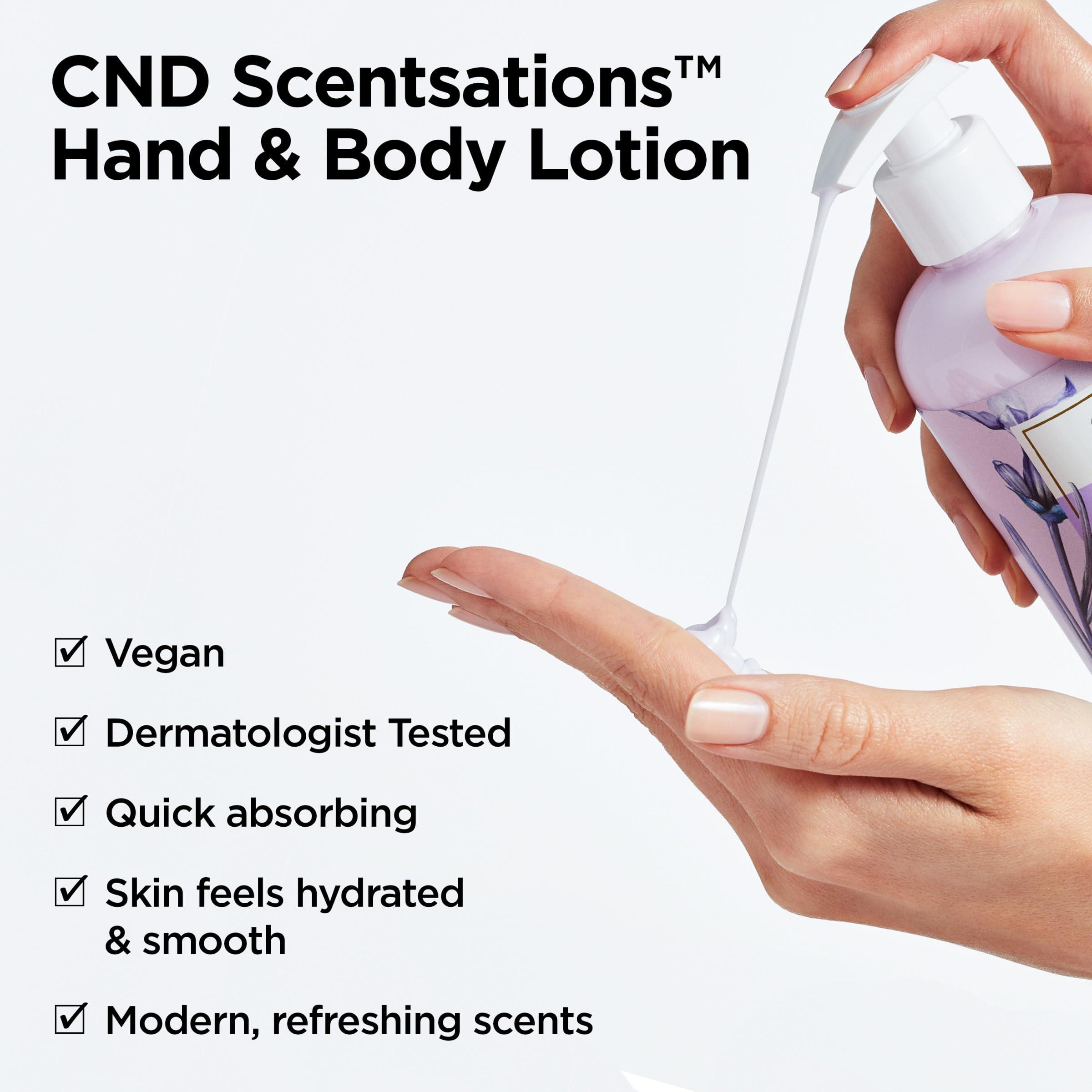 CND CND Scentsations Hand & Body Lotion, Deep Moisturizing and Hydrating Formula for Dry Damaged Skin, Dermatologically Tested, Black Cherry & Nutmeg, 8.3 fl. oz