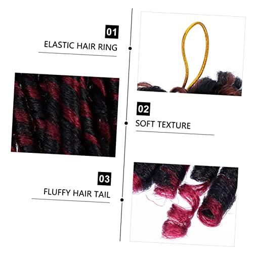 BESTOYARD BESTOYARD 3 Pcs Wig Dirty Braid African Curly Wigs bray wyatt Curly Full braiding hair black havana fake dreads wig womens wigs dread wig clothing crochet Domestic Silk (Polyester Fiber) man
