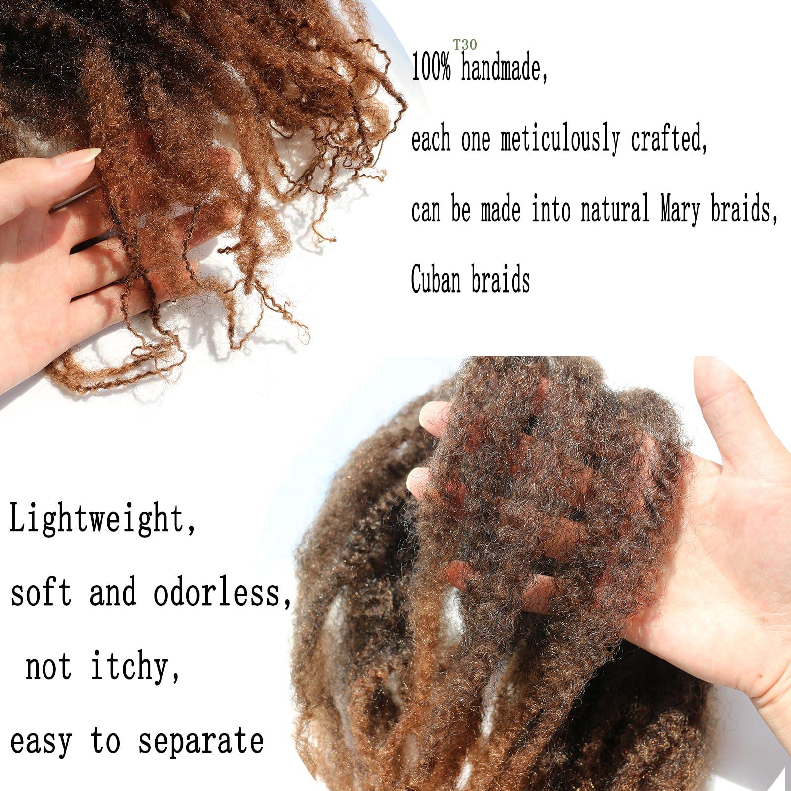 Accrue Marley Twist Braiding Hair 6 Packs 24Inch Marley Hair Crochet Braids Afro Kinky Synthetic Cuban Twist Marley Hair For Twists Braiding Hair Extensions (24in6pack, T30)