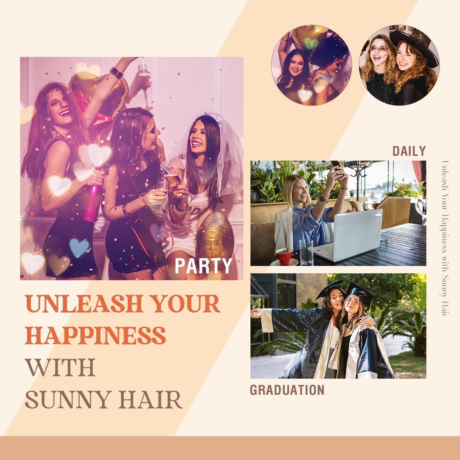 Sunny Hair Sunny Hair Beaded Weft Hair Extensions Human Hair 50G Micro Bead Weft Hair Extensions Real Human Hair Straight Weft Hair Extensions Easy Weft Natural Black to Dark Brown with Caramel Blonde 18inch