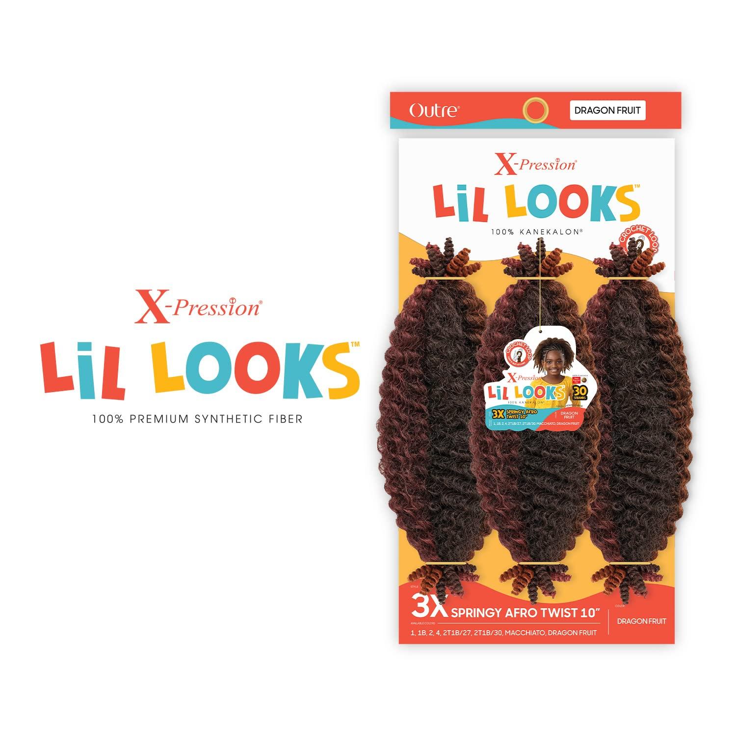 Outre Outre Crochet Braids X-Pression Lil Looks Springy Afro Twist 10" (Pack of 3, DRAFRU)