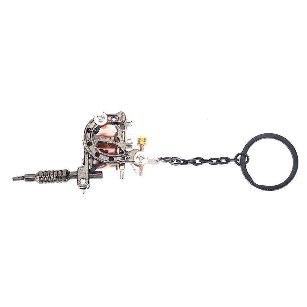 Salmue Tattoo Machine Key Chain, Fashion Charm Mini Tattoo Machine Key chain Tattoo Supply Keychain Tattoo Gun pendant Key chain Pendant Ornament(CX-3)