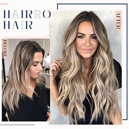 Hairro Hairro U Tip Hair Extensions Pre Bonded Fusion Hair Utip 100% Human Hair Glue Stick U-tip Remy Tipped Hairpiece Nail Tipped Hair Extension 100 Strands 50g 18" #18P613 Ash Blonde Mix Bleach Blonde