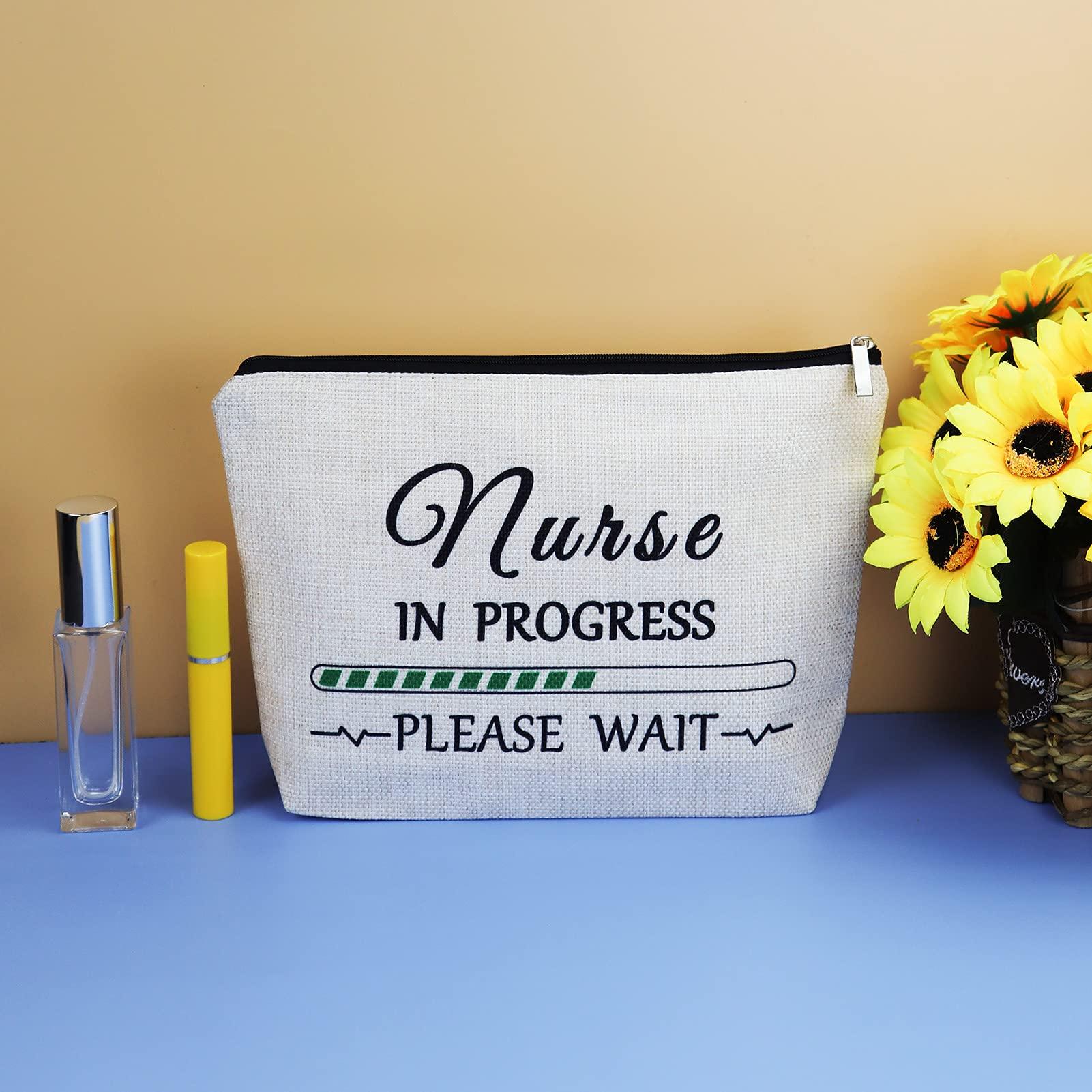 Mikela Nurse Makeup Bag Nurses Gifts Nurse Appreciation Gift RN Nurse Birthday Gift Cosmetic Bag Travel Pouch Graduation Nurses Day Gift for Nursing School Student Women Sister Nurse Practitioner Gift