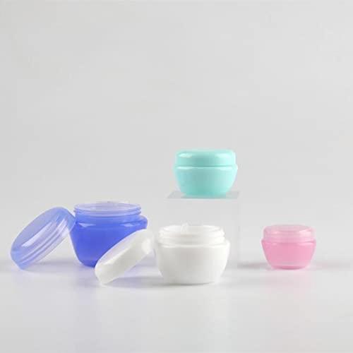 SHUILING Travel Size Containers, 12pcs Empty Plastic Cosmetic Cream Jars Leak-proof with Lids for Cosmetic Makeup Salves Ointments Bead, Sample Jars Travel Accessories for Face Hand Cream (50 Grams,green)