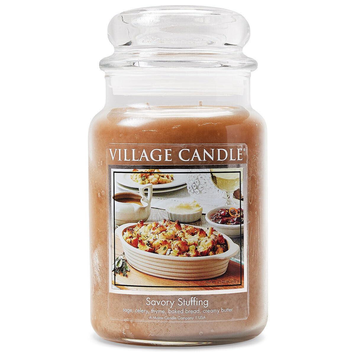 Village Candle Village Candle Savory Stuffing Candle, Large Apothecary, 21.25 oz