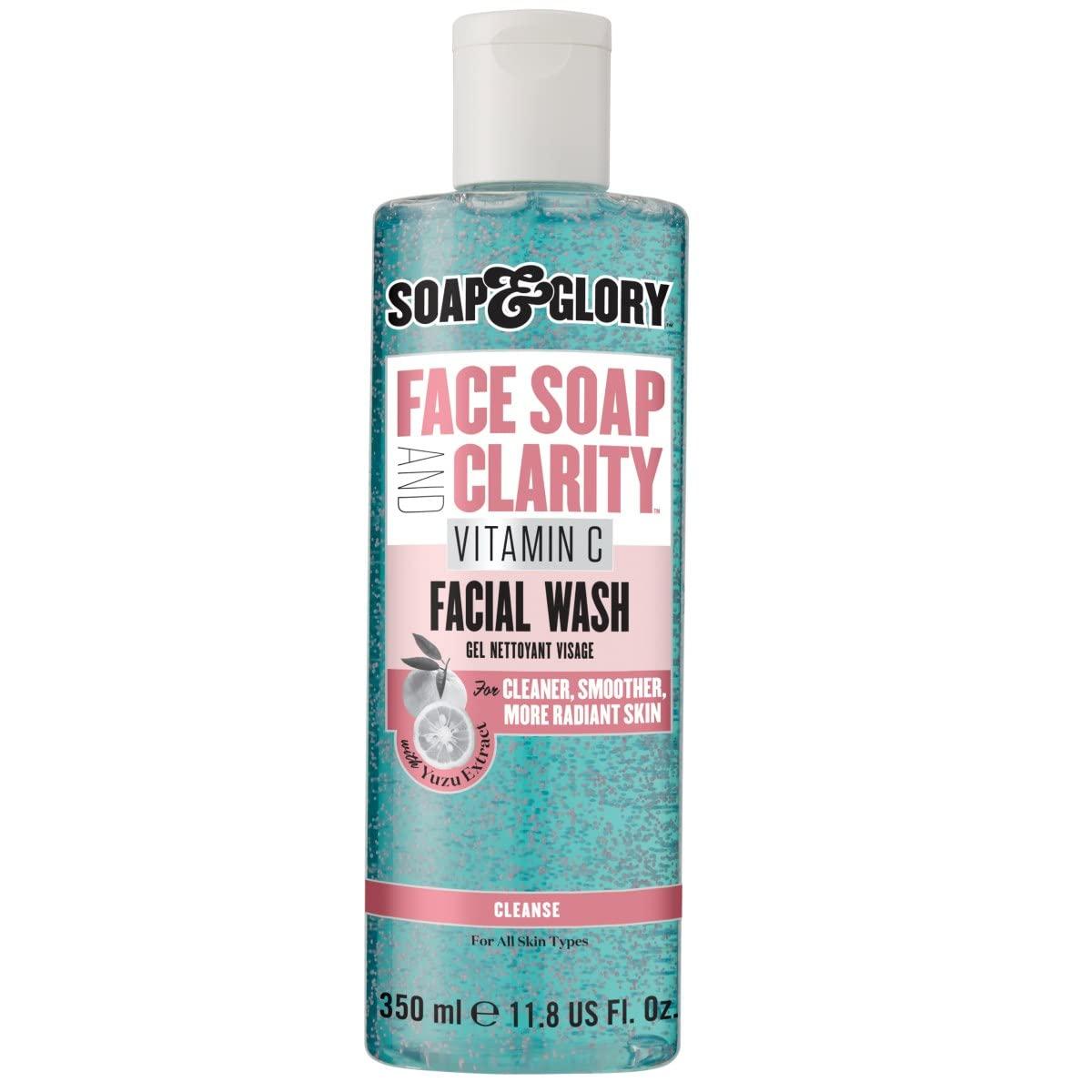 Soap & Glory Soap & Glory Gentle Exfoliating Face Wash & Vitamin C Cleanser - 3-in-1 Exfoliator, Makeup Remover & Hydrating Facial Cleanser for Clean, Smooth & Radiant Skin for All Skin Types (350ml)