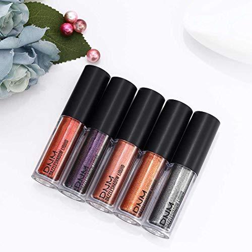 Edanta Edanta Glitter Eyeshadow Metallic Liquid Eyeshadows Waterproof Eye Shadow Long Lasting High Pigment Eyes Professional Makeup for Women and Girls Pack of 1 (Pink 5)