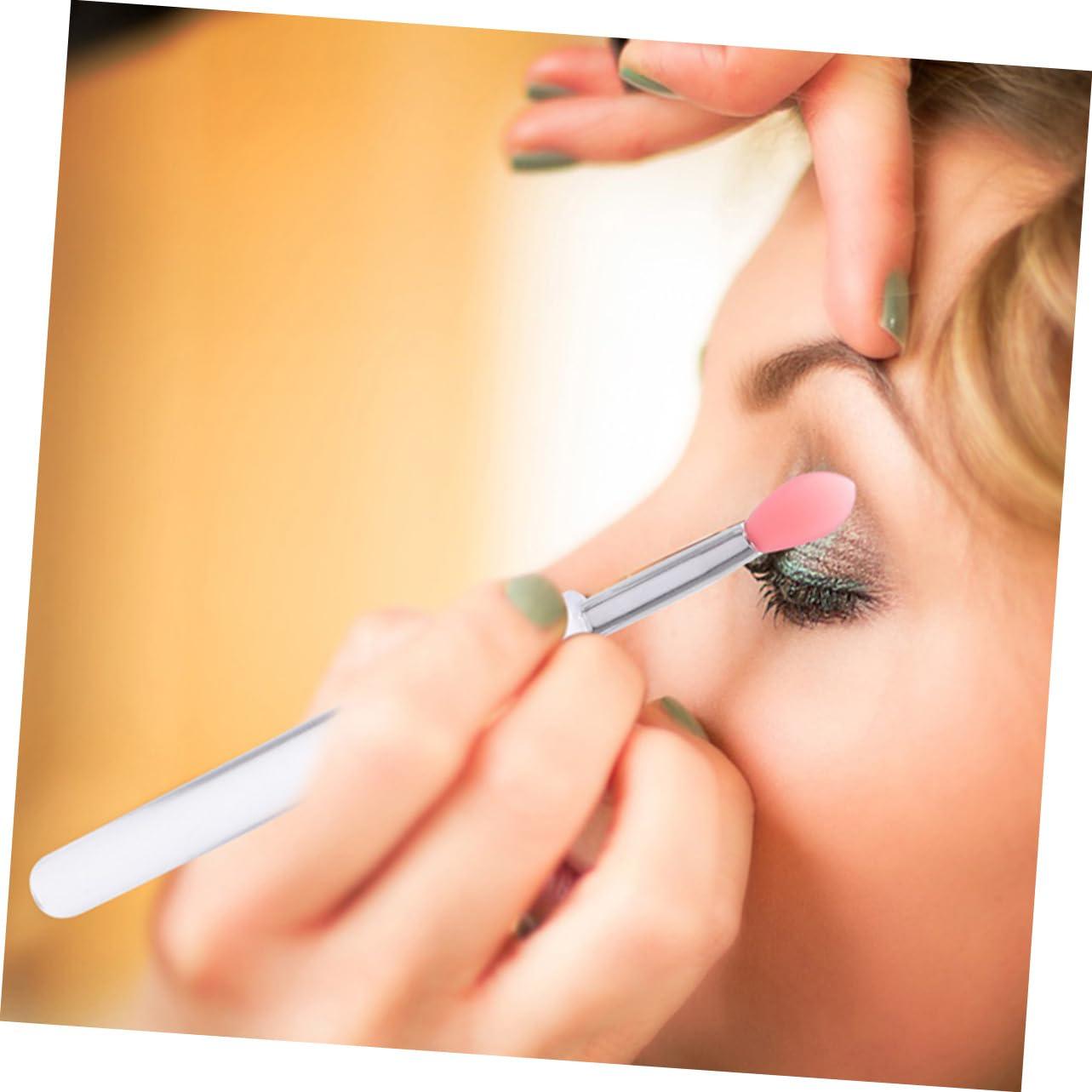 BIUDECO BIUDECO Travel-Size Lip Brush Set Cover 12 Pcs Silicone Lip for Eye Shadows Makeup