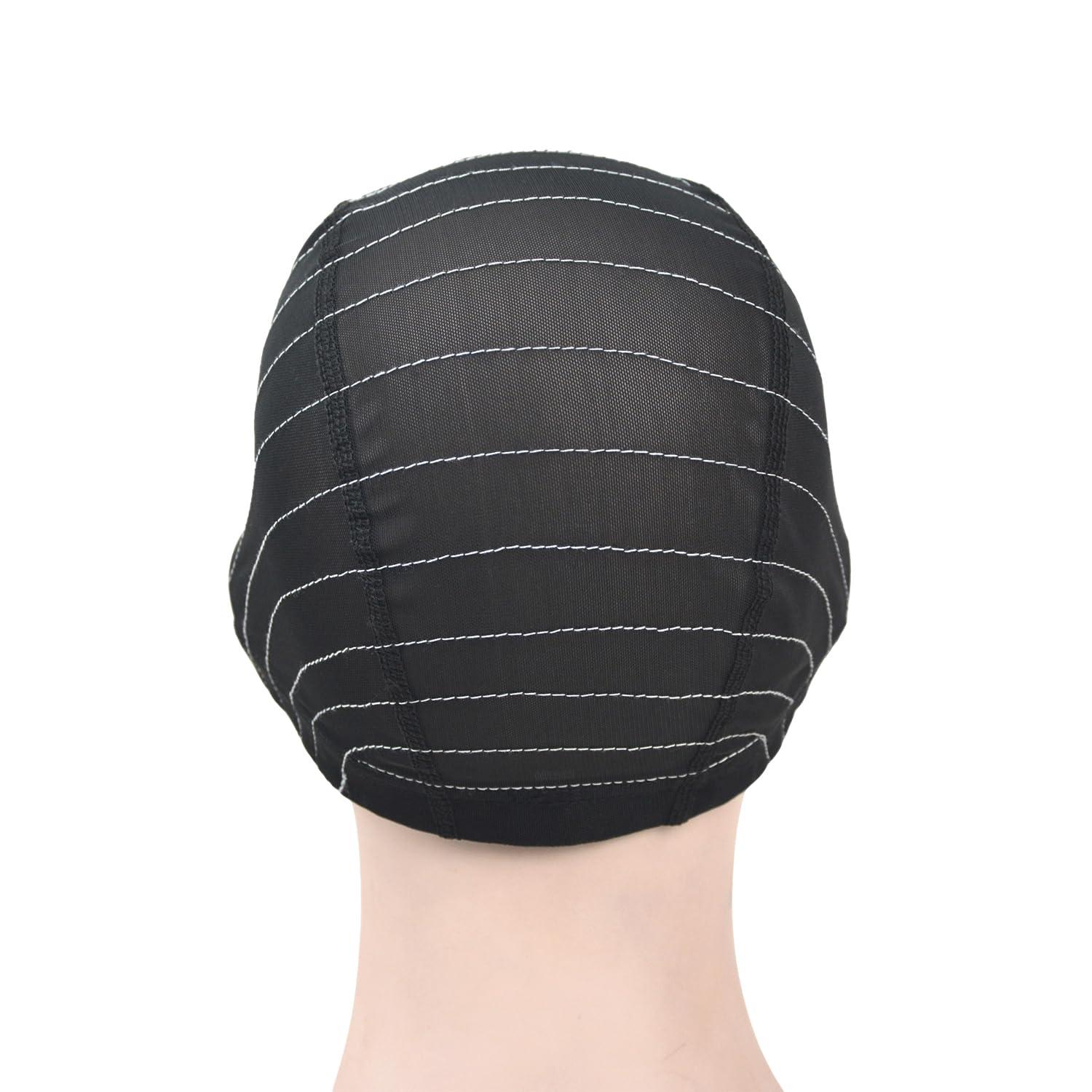 YTBYT Mesh Dome Caps Wig Cap with Guideline Map for Wig Making Stretchable Wig Caps for Beginners Making Wigs (5x5 L)