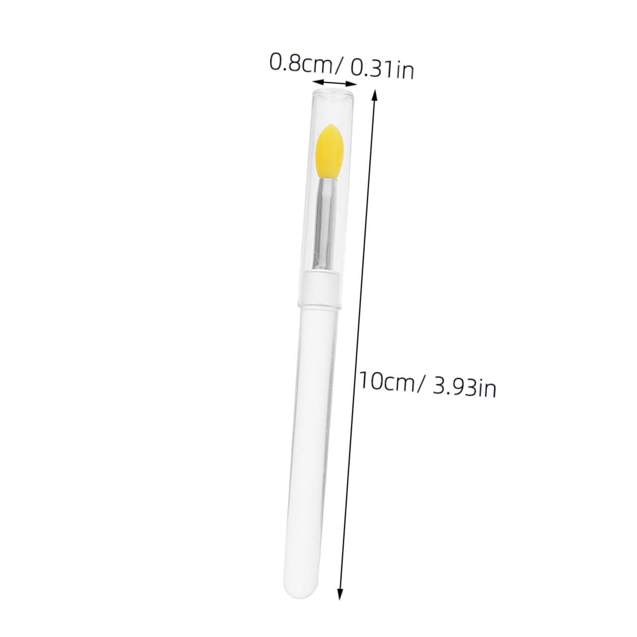 BIUDECO BIUDECO Travel-Size Lip Brush Set Cover 12 Pcs Silicone Lip for Eye Shadows Makeup