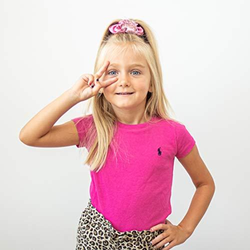 FROG SAC FROG SAC 6 PCS Shaky Glitter Unicorn Hair Scrunchies for Girls, Glitter Fabric Scrunchies Pack with Unicorn Charms, Cute VSCO Kids Hair Accessories for Girls, Unicorn Hair Stuff Party Favors