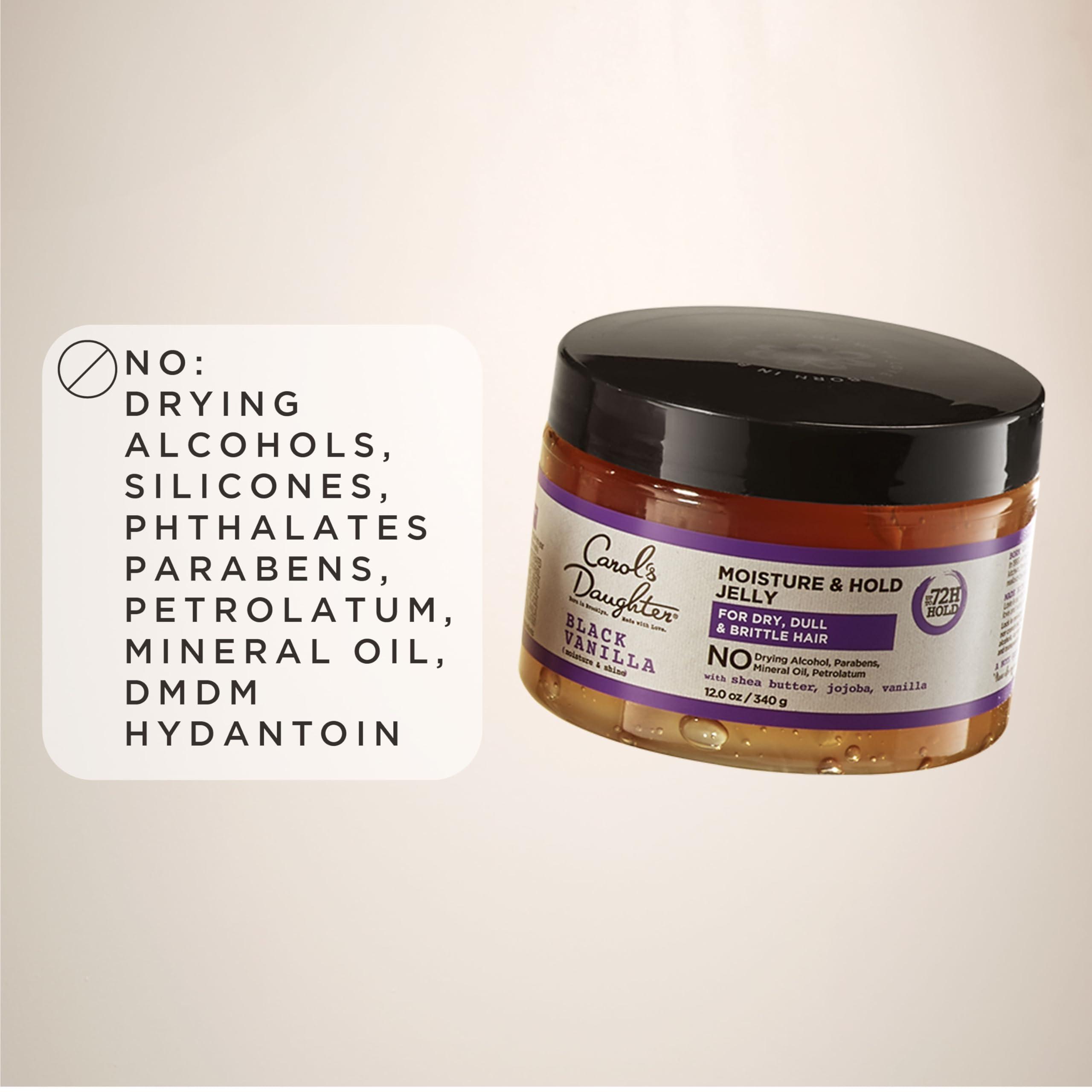 Carol\'s Daughter Carol\'s Daughter Black Vanilla Moisture and Hold Jelly, Hair Gel For Dry Hair with Shea Butter, Jojoba and Vanilla, 12 Fl Oz