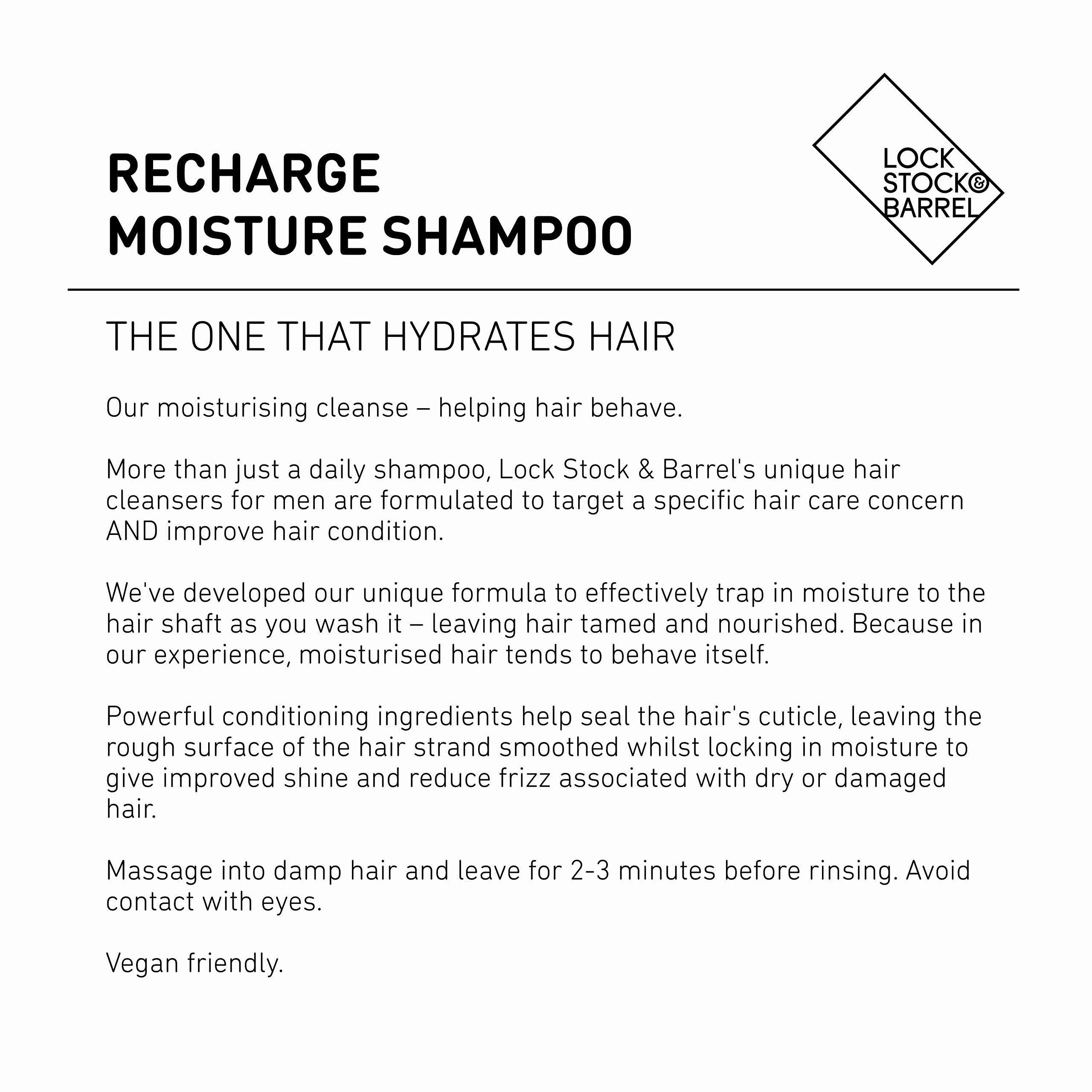 Lock Stock & Barrel Lock Stock & Barrel Recharge Moisture Shampoo For Men 1000 ml