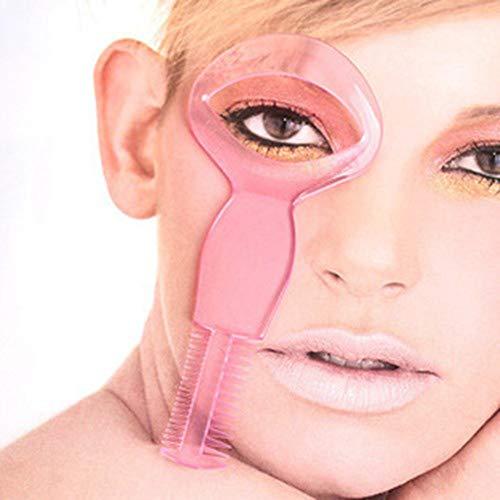 esowemsn 10pcs ABS Eyelash Makeup Tool Upper Lower Eye Lash Mascara Guard Applicator Guide with Eyelash Comb(Random Color)