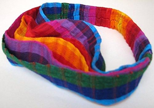 Sanyork Fair Trade 6 Pack Expandable Cotton Headband Hair Tie Wrap Head Assorted Peru Cotton Fair Trade