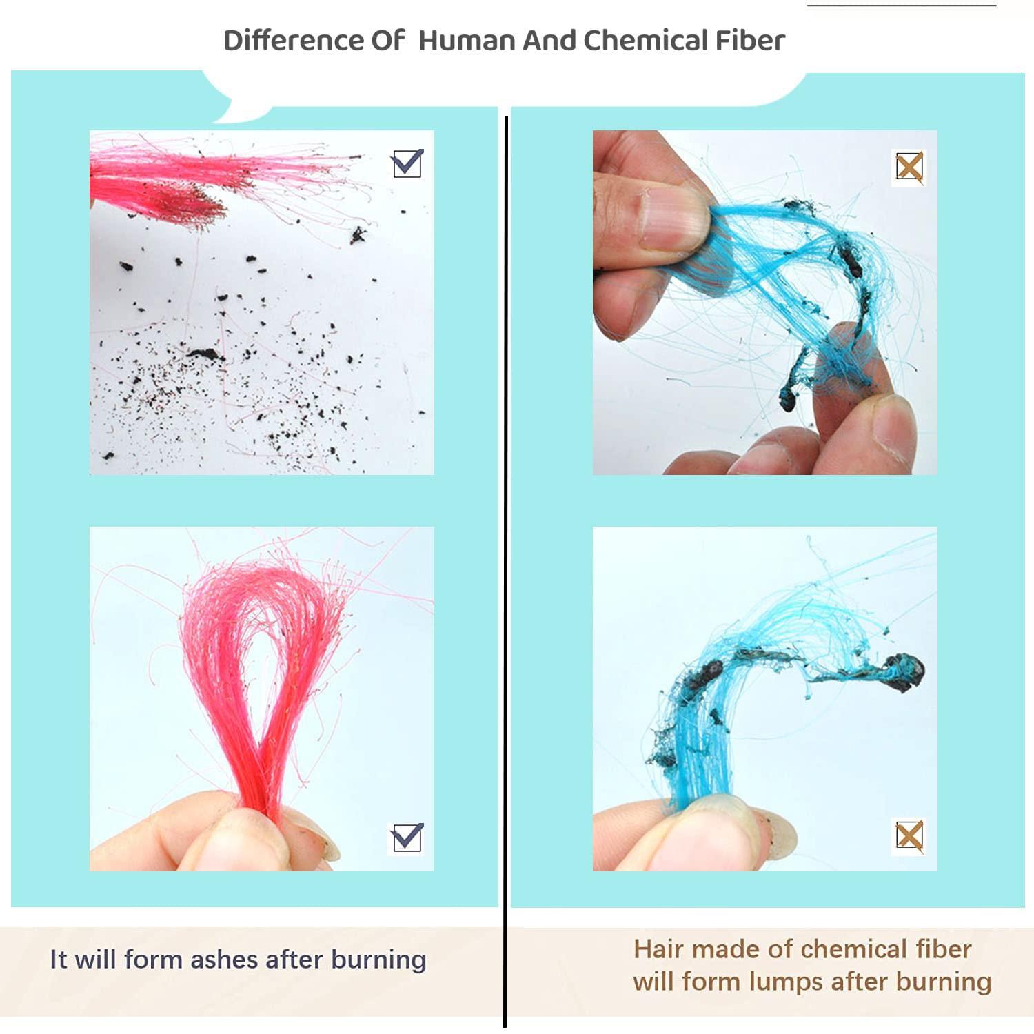 Vieuinaux Vieuinaux 50 Strands/lot Colored I Tip Human Hair Extension For Womens Girls Kids Gift Rainbow Highlights Hair Extensions With Micro Beads And Pulling Needle (12INCH/30cm, Blue)