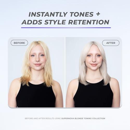 XMONDO XMONDO Hair Supernova Blonde Toning Reparative Mask, Vegan Formula with Jojoba Oil, Reducing Brassy and Yellow Tones on Blonde, Highlighted, and Gray Hair Colors, 8 Fl. Oz