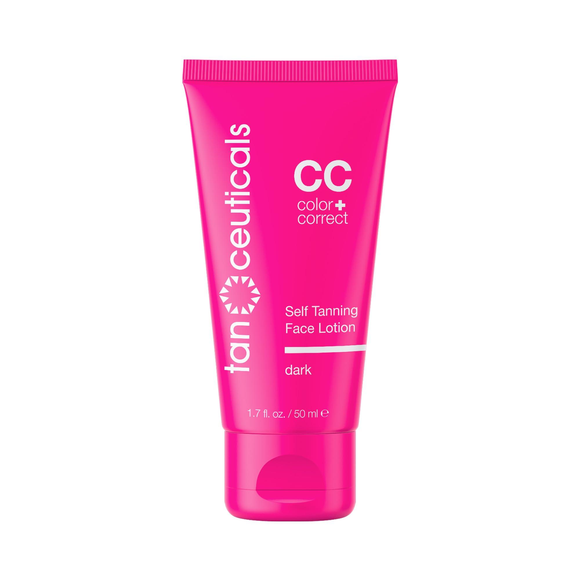 Tanceuticals Tanceuticals Facial Self Tanner - Self Tanning Lotion for Face Gives Natural, Long Lasting Sunless Tan - Fresh Coconut Scent - Wont Clog Pores or Cause Acne - Easy to Apply - 1.7 oz (Dark)