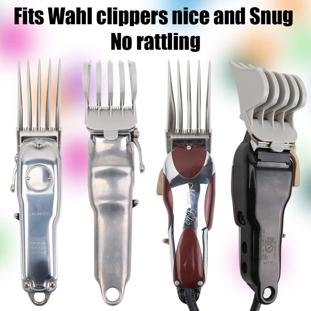 CR8GR8 Professional Hair Clipper Guides: 1 & 1/4", 1 & 1/2", 2" Combs, Fits Wahl Clippers (White)