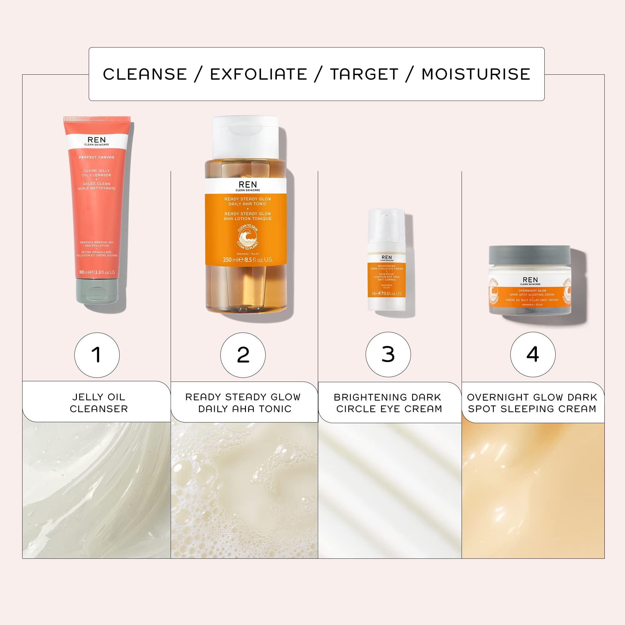 REN Clean Skincare REN Clean Skincare - Perfect Canvas Clean Jelly Oil Cleanser - Non-Stripping Face Cleanser to Remove Makeup, Pollution & SPF, 3.3 fl oz