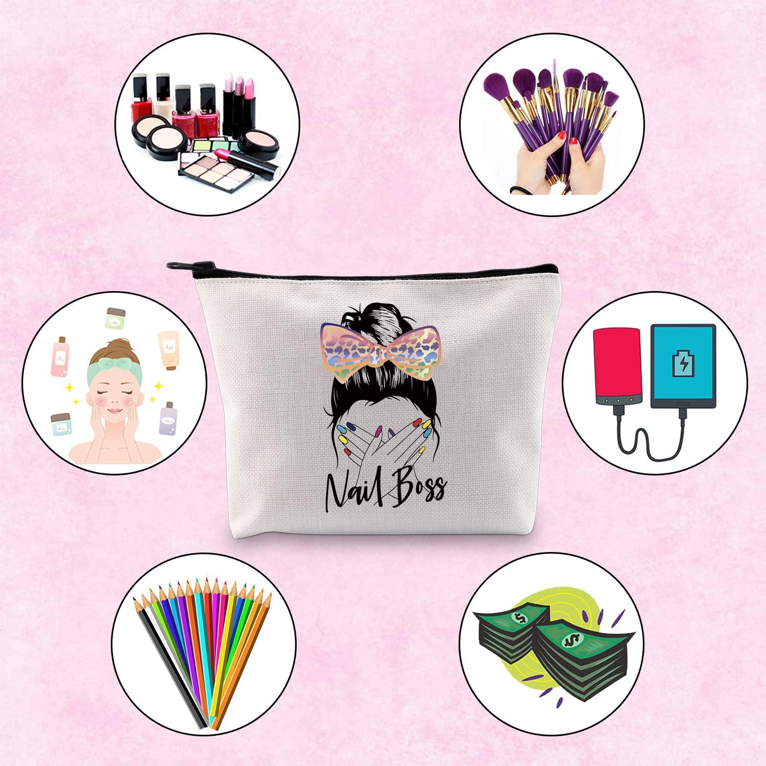 TSOTMO TSOTMO Nail Technician Gift Zipper Pouch Makeup Bag