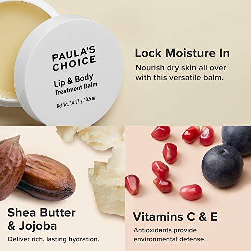 Paula's Choice Paula's Choice LIP & BODY Emollient Treatment Balm, Beeswax & Shea Butter, Moisture for Eczema-Prone & Dry Skin, 0.5 Ounce