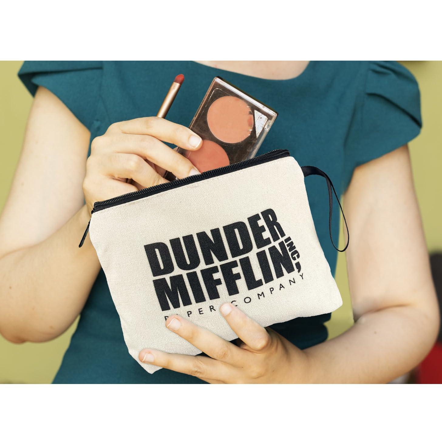 Magicaleast The Office Merchandise Makeup Bag with Zipper and Handle, The Office Merch Canvas Cosmetic Bag, Funny The Office Gifts Bags for Sister, Women and The Office TV Show Fans, Classic Logo