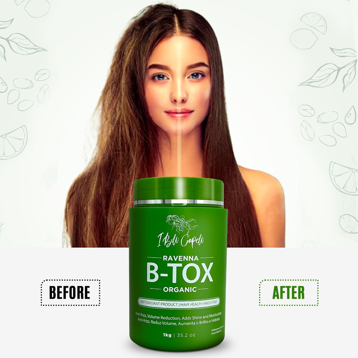 I Belli Capelli I Belli Capelli Ravenna Organic Hair B-tox Treatment - Formaldehyde-Free, Anti-Frizz Smoothing for Hair - 35.2 oz (1kg)