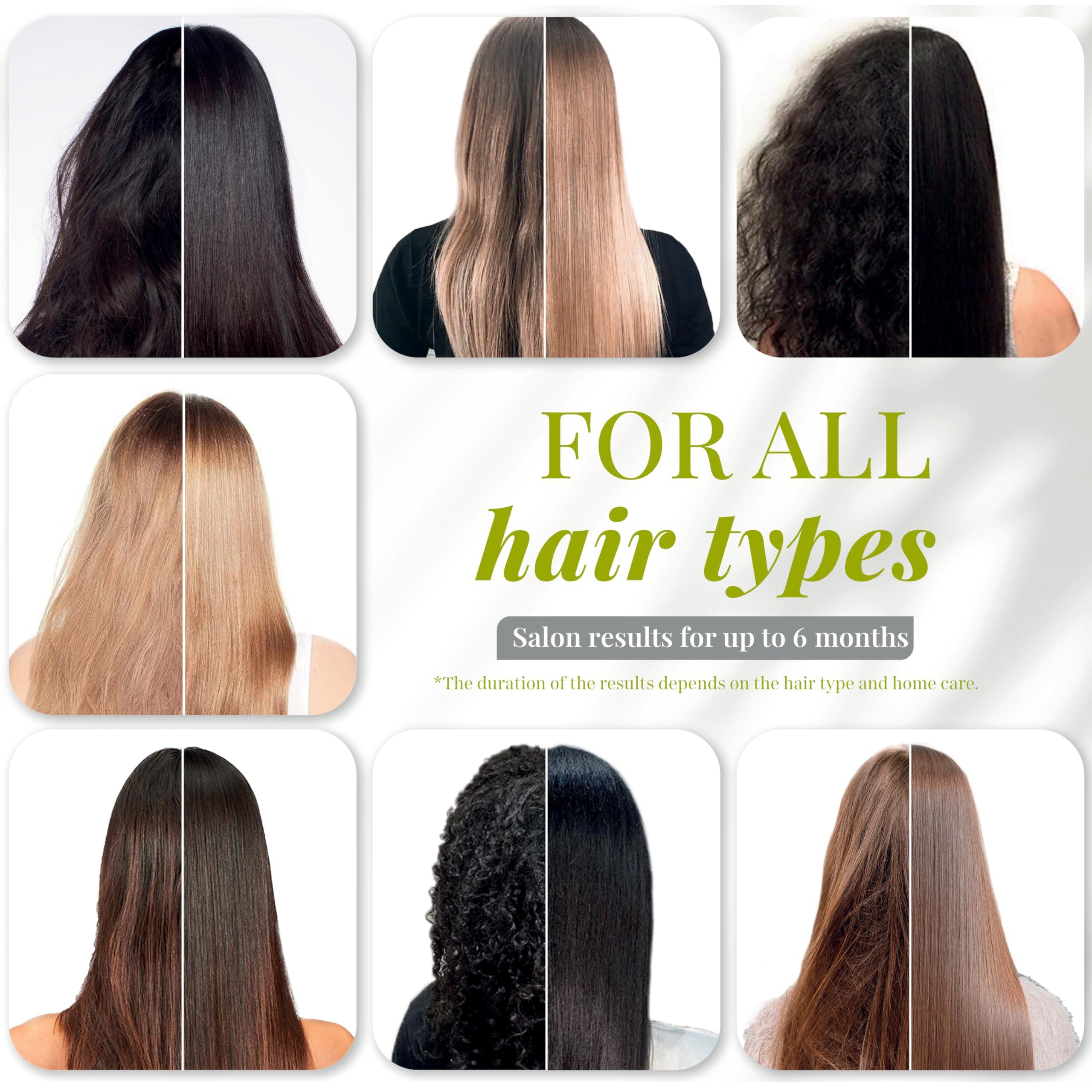 Expert Hair Bio Protein Organic Brazilian Keratin Treatment - Formaldehyde-Free Hair Straightening, Keratina Brasilea, 100ml/3.38oz