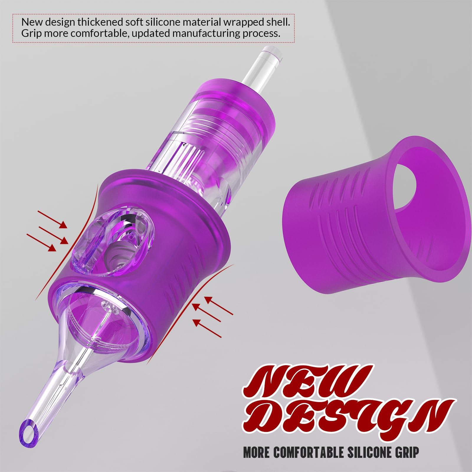 Wormhole Tattoo Tattoo Needles, Wormhole Tattoo Cartridge Needles 20pcs 5RL Disposable Tattoo Needle Cartridges Round Liner for Rotary Tattoo Machine Gun Cartridge Machine Permanent Makeup (1205RL)