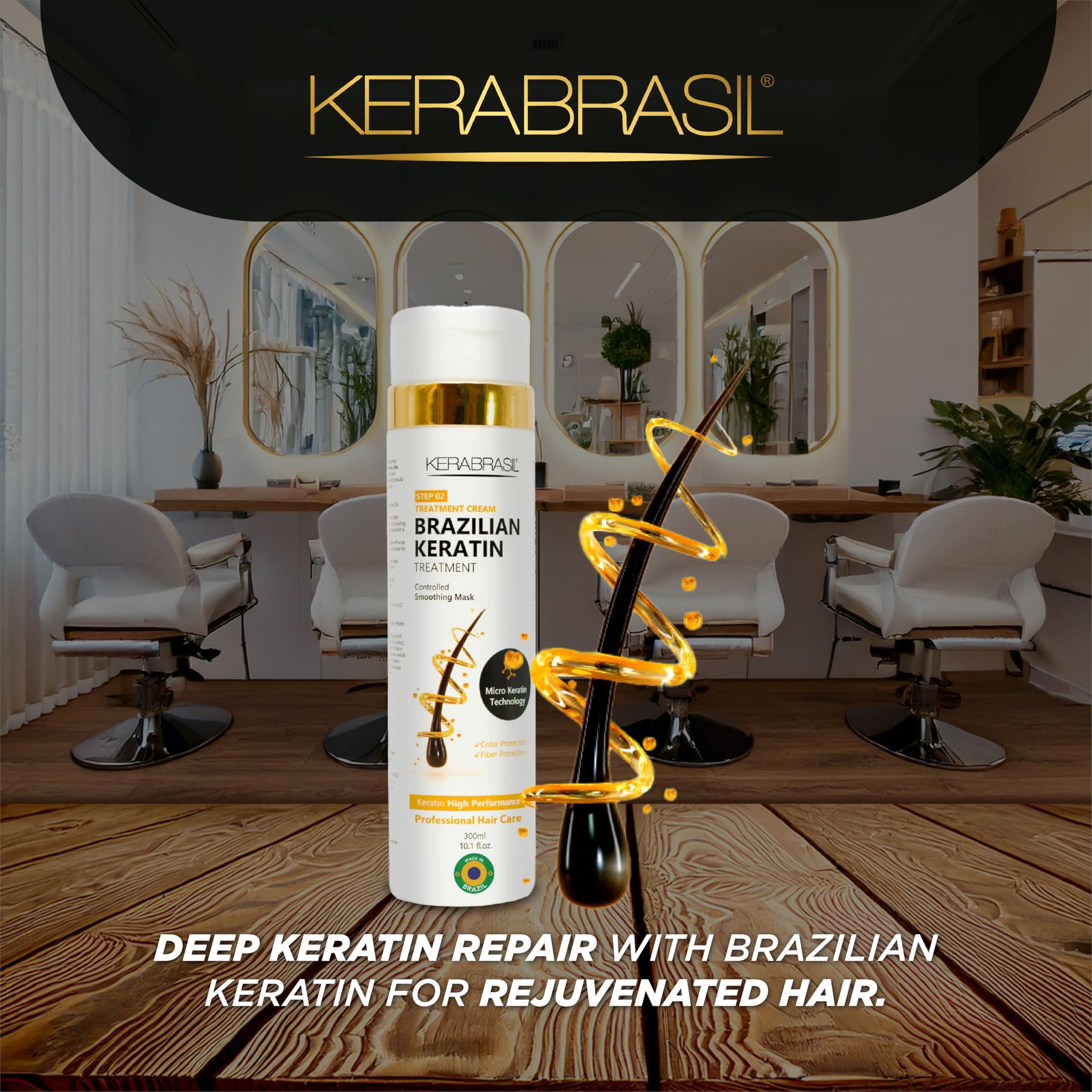 Kerabrasil Kerabrasil Brazilian Keratin Treatment - Deep Repair & Strengthening for Damaged, Frizzy Hair | Smooth & Manageable Locks | Gentle Cleansing, Perfect for Chemically-Treated Hair (Conditioner)