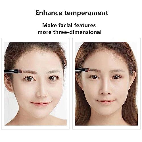 UOCK Eyebrow powder three-color brow disc waterproof eyebrow powder eyebrow makeup kit eyebrow filler to shape natural eyebrows (02# Brown, light brown, skin tone)