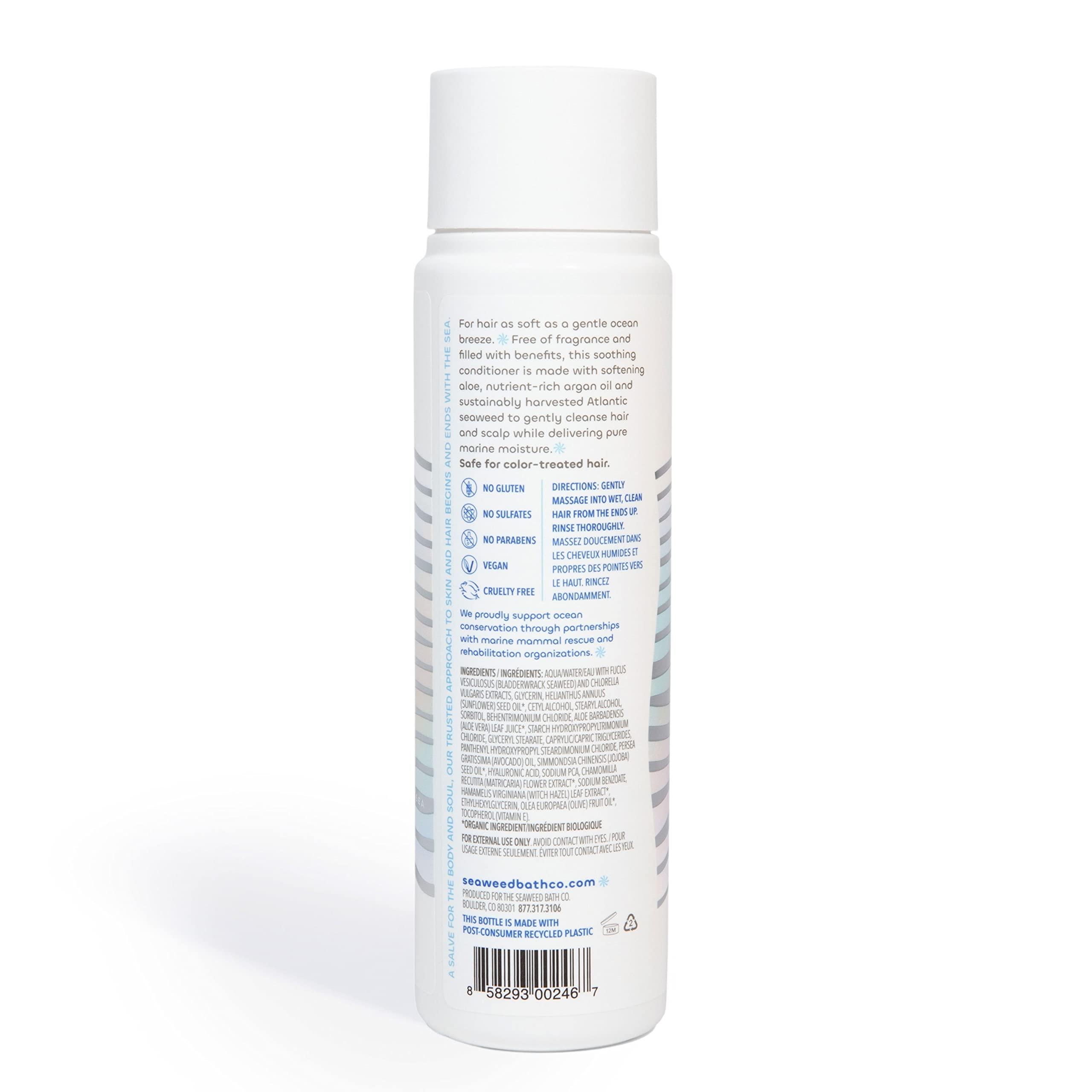 The Seaweed Bath Co. Seaweed Bath Co. Gentle Conditioner, Unscented, 12 Ounce, Sustainably Harvested Seaweed, Aloe, Argan Oil, for Sensitive Scalps