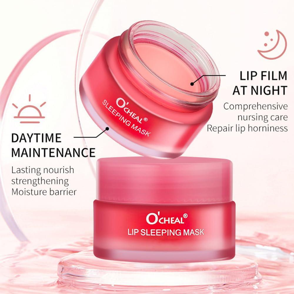 KlsyChry Lip Sleeping Mask Overnight Treatment, Lip Moisturizer for Very Dry Lips, Night Time Lip Balm Sleeping Lip Repair Mask for Dry Cracked Lips (Berry)