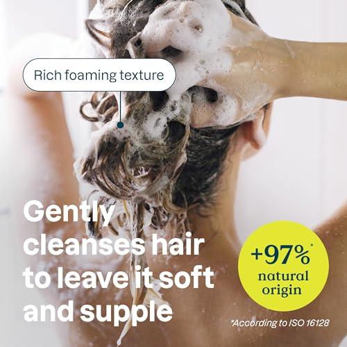 ATTITUDE ATTITUDE Hair Shampoo for Sensitive Dry Scalp, EWG Verified, Soothing Oat, For Thin Hair, Naturally Derived Ingredients, Vegan and Plant-Based, Volume and Shine, Chamomile, 16 Fl Oz