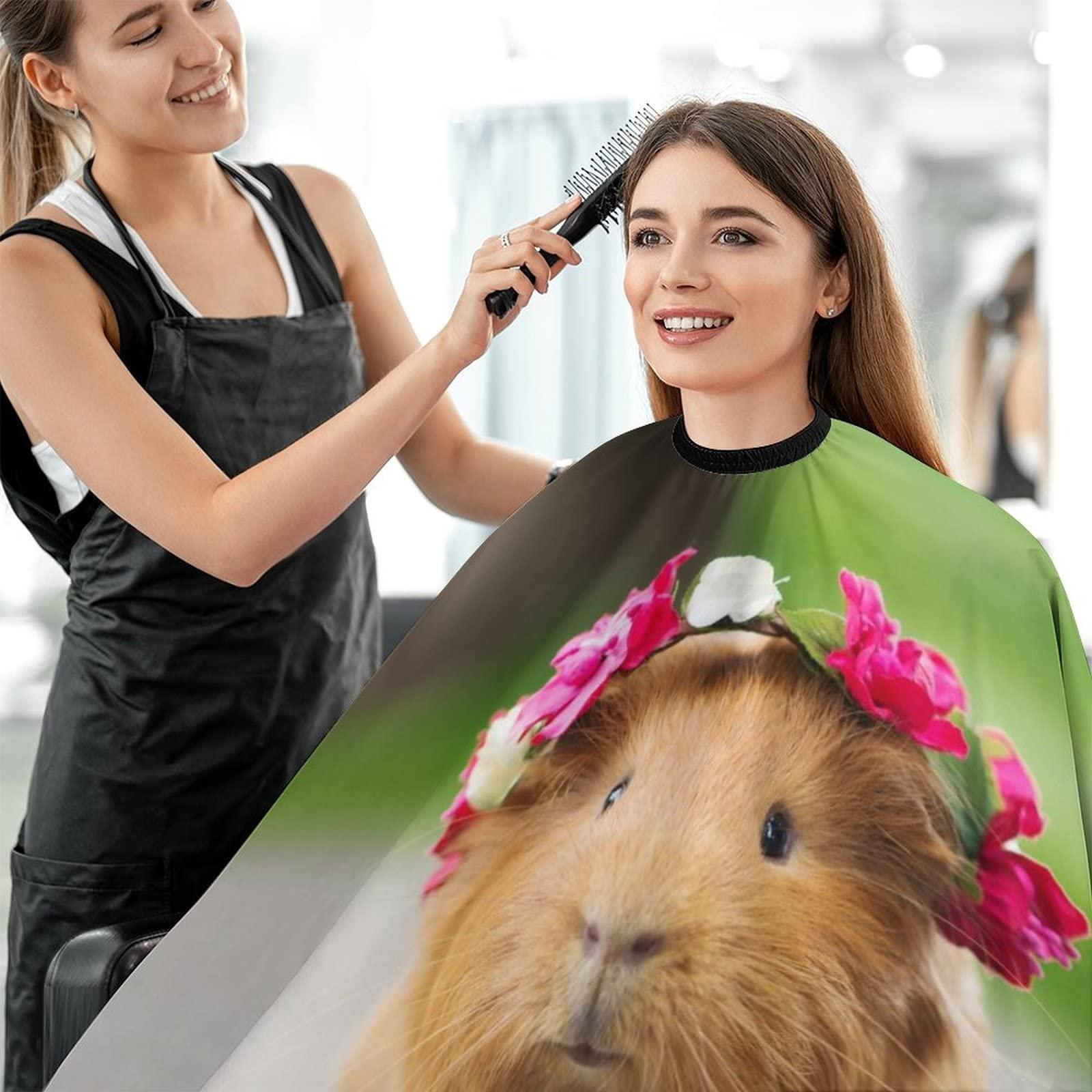 LIJrtrFseRW Cute Guinea Pig Barber Cape Professional Hair Cutting Apron Hairdresser Cape Barber Accessories for Men Women