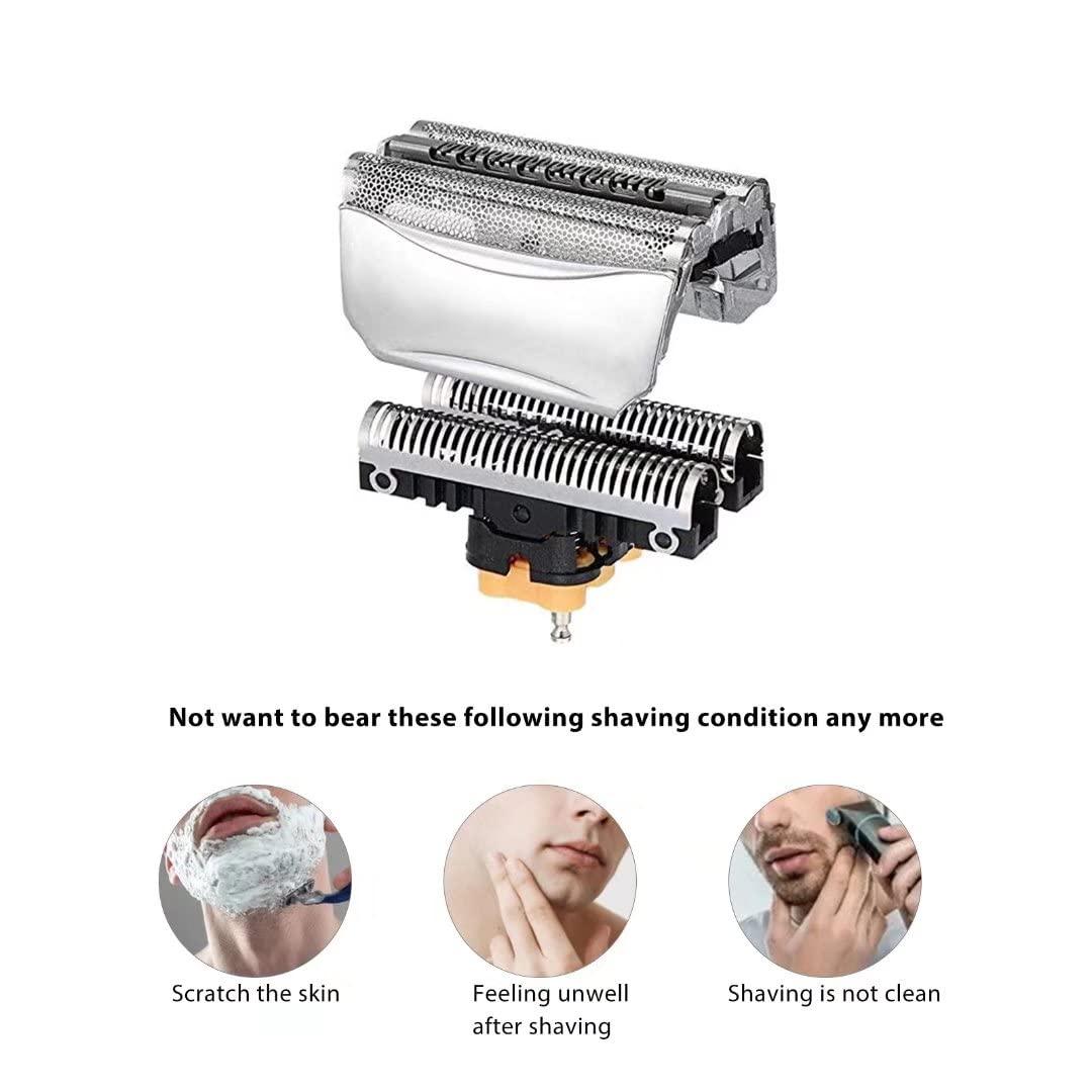 Unbrella Unbrella 51S Replacement Shaver Foil Screen & Cutter for Braun Series 5 510, 550, 560, 530s-4, 550s-3, 550s-4, 550cc-4, 560s-3, 560s-4, 565cc-4,570cc, 570cc-3, 570cc-4, Silver Foil Screen & Cutter