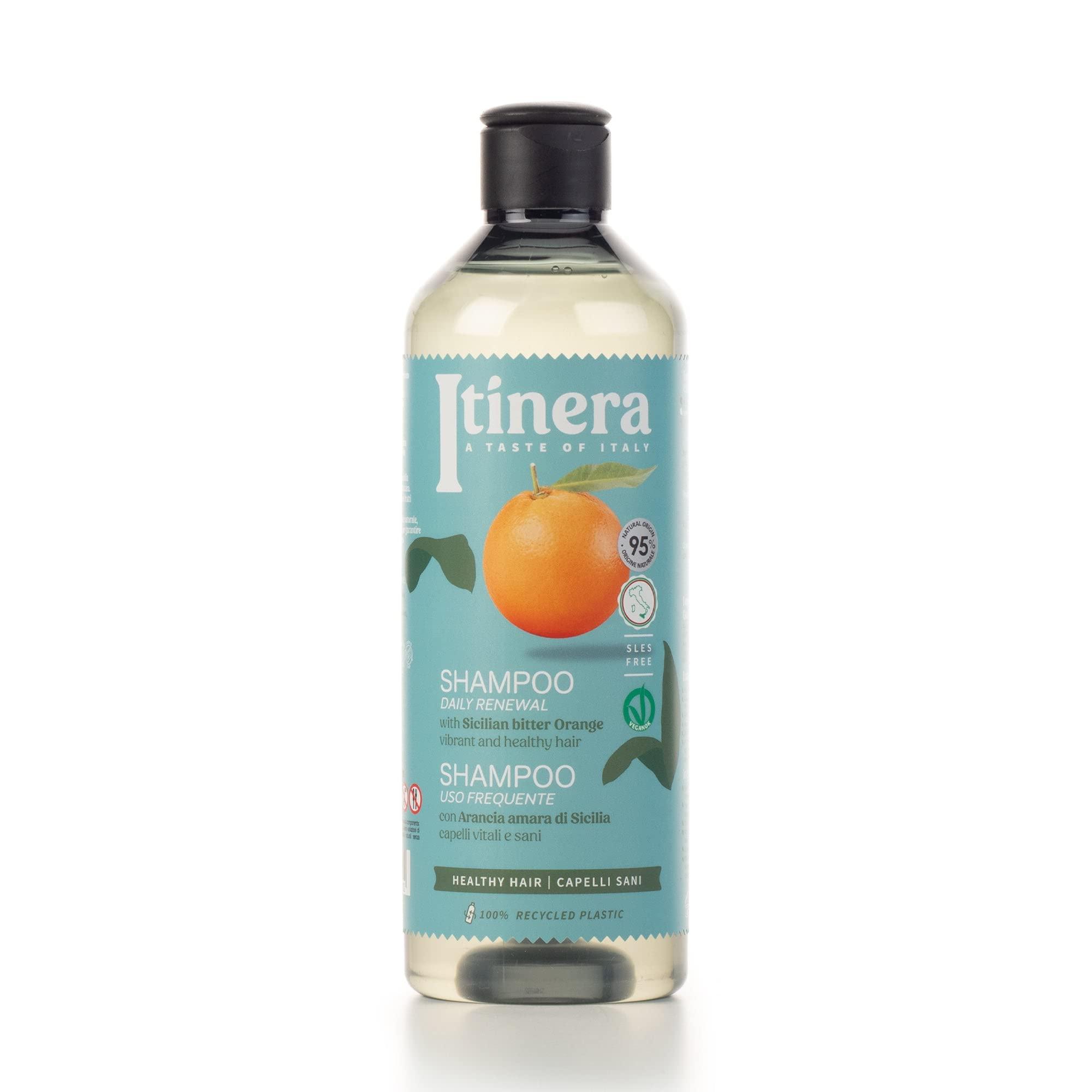 ITÍNERA ITNERA Itinera Daily Renewal Shampoo with Sicilian Bitter Orange (12.51 fl oz) - for Vibrant and Healthy Hair - Vegan Friendly - 95% Natural Origin Ingredients